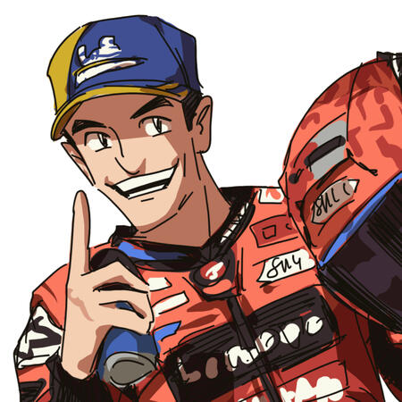 Artwork of Marc Marquez.